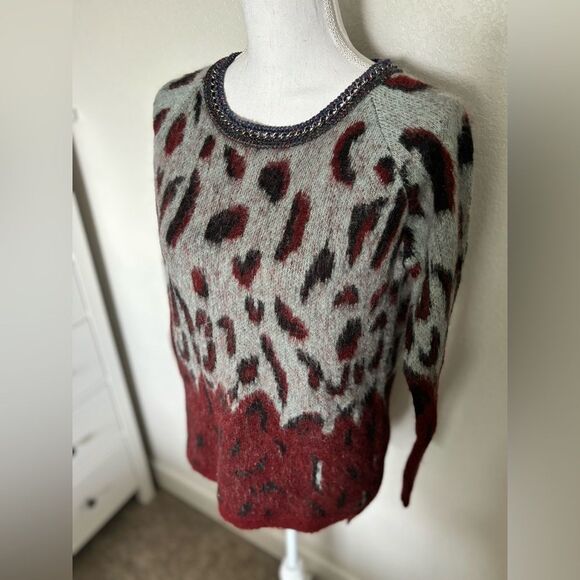 Maison Scotch Mohair Leopard Sweater sz 2 - Picture 6 of 8